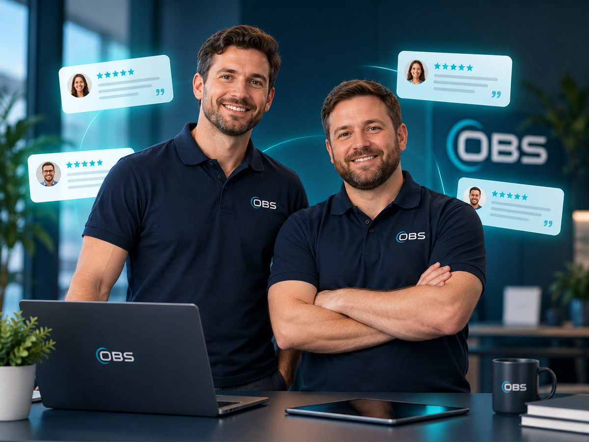 Illustrative image representing the OBS founders and their business